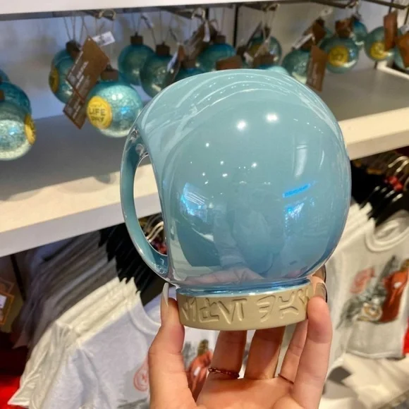 Star Wars Galaxy's Edge Life Day Orb Mug Wookiee Celebration Blue Coffee Cup - Picture 6 of 13